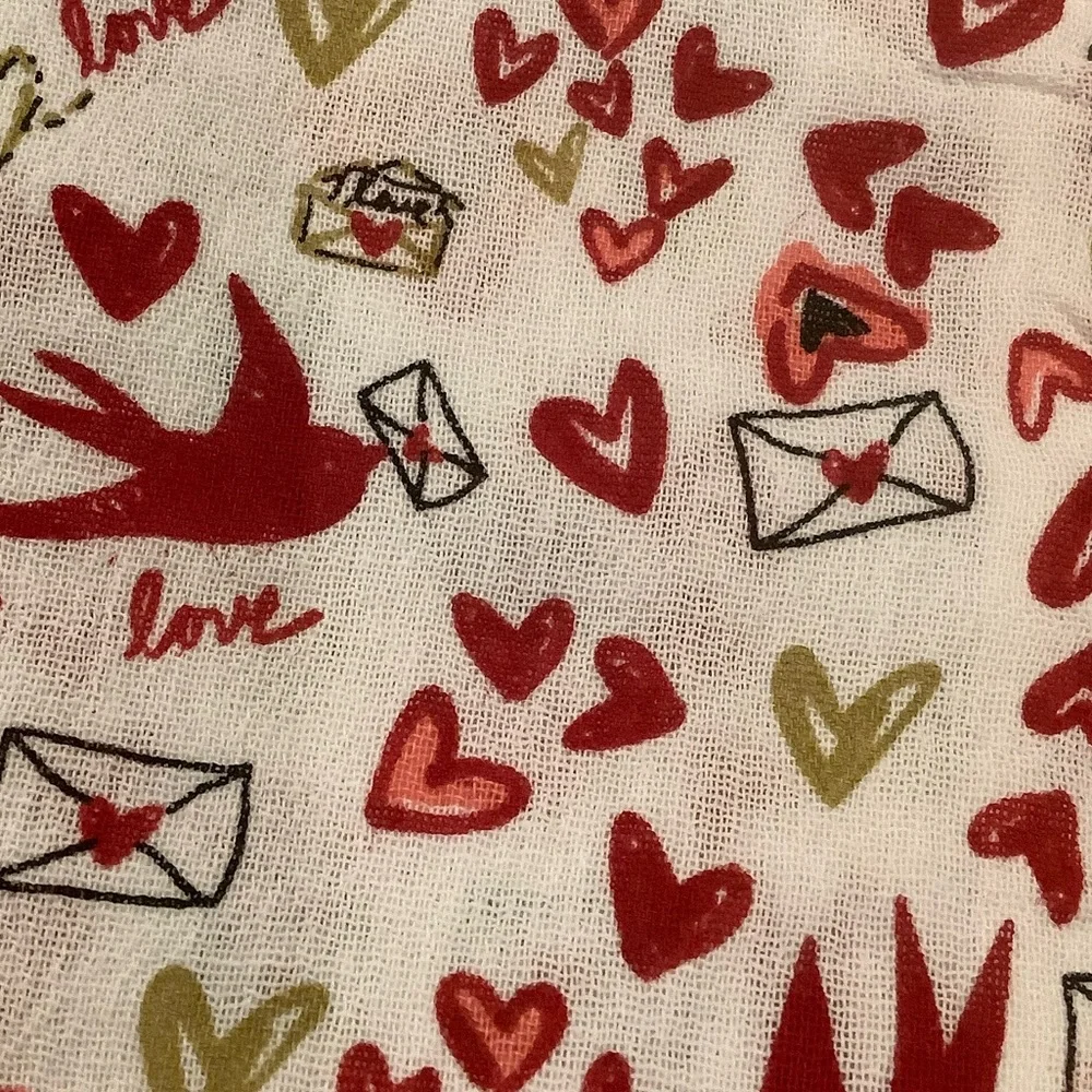 Sur La Table Valentine's Day Heart Print Towel NWT 20x30” Cotton